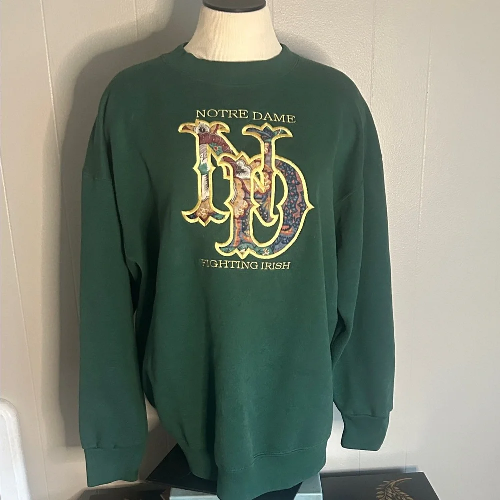 Vintage emerald green Notre Dame sweatshirt - Picture 1 of 6